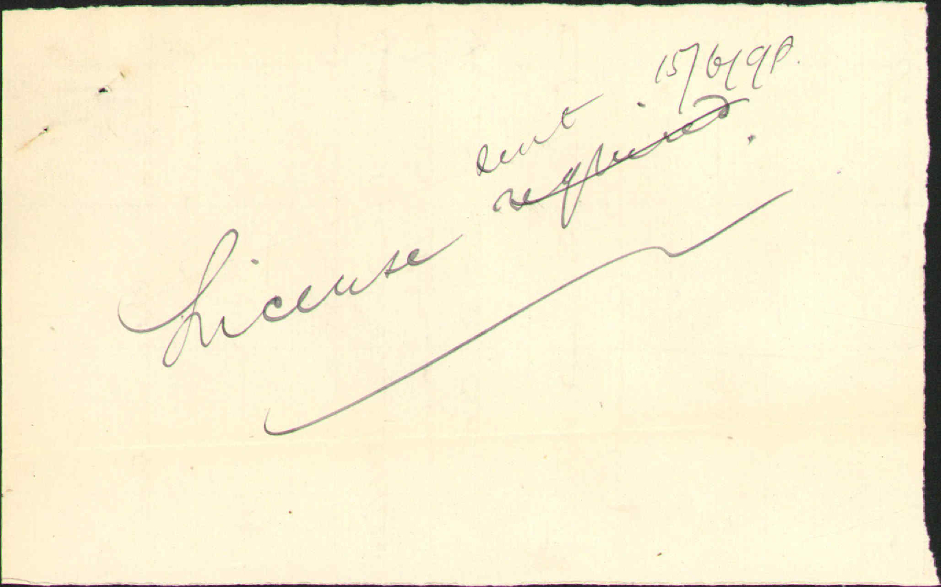 Application for auctioneer's license - W H Turnbull