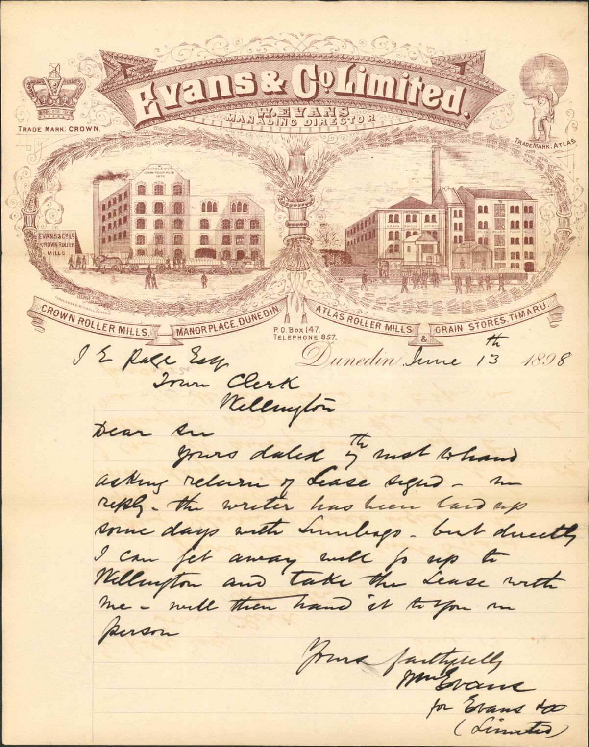 Their lease of land, Victoria Street - Evans &amp; Company