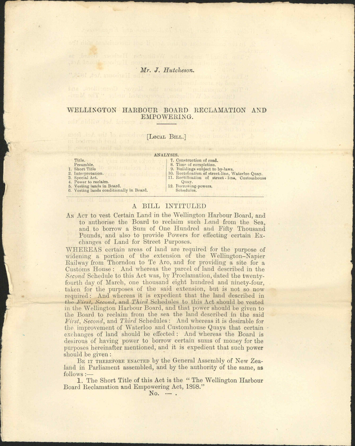 Agreement with Harbour Board - City Solicitor