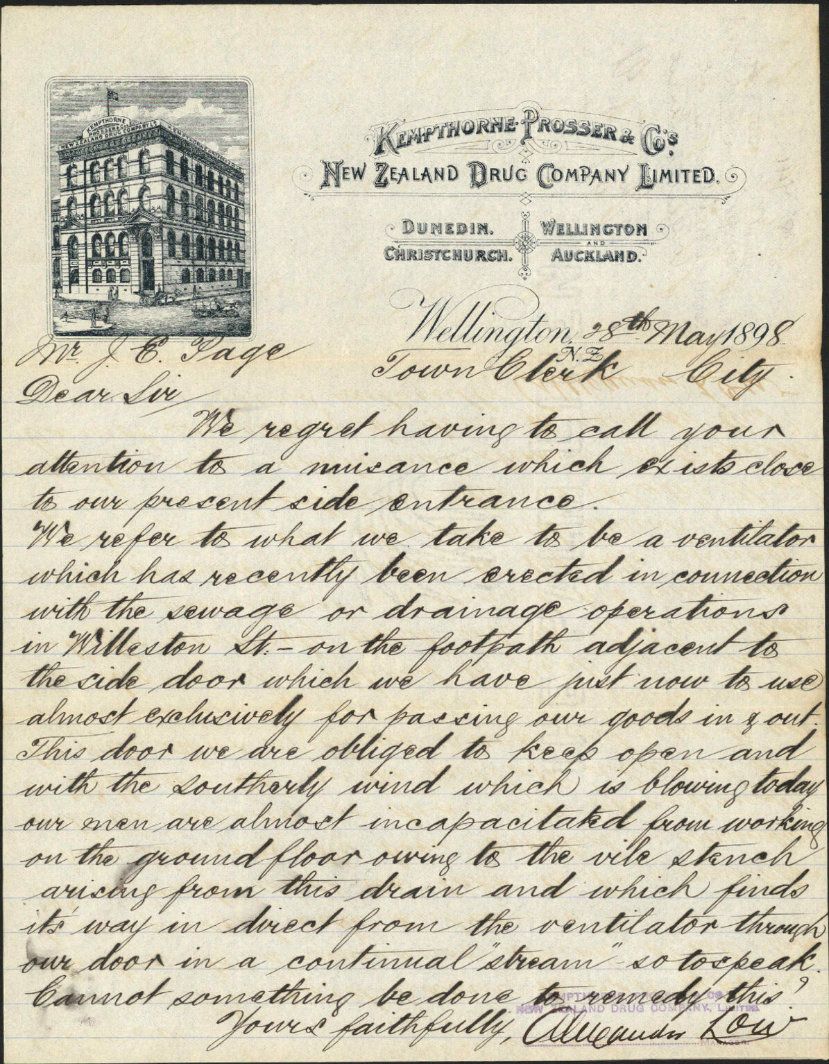 Ventilation at Willeston Street - Kempthorne, Prosser &amp; Company