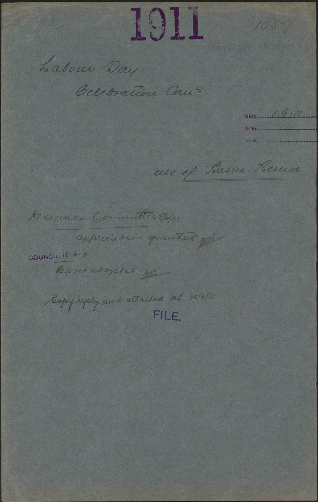 Use of Basin Reserve - Labour Day Celebration Committee
