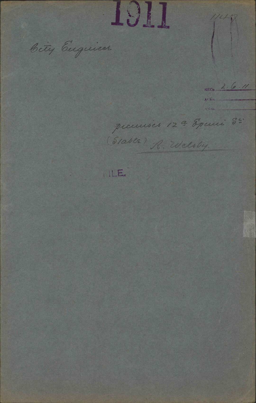 Premises, 12a Epuni Street [12a Hōniana Te Puni Street], stable, R Welsby - City Engineer