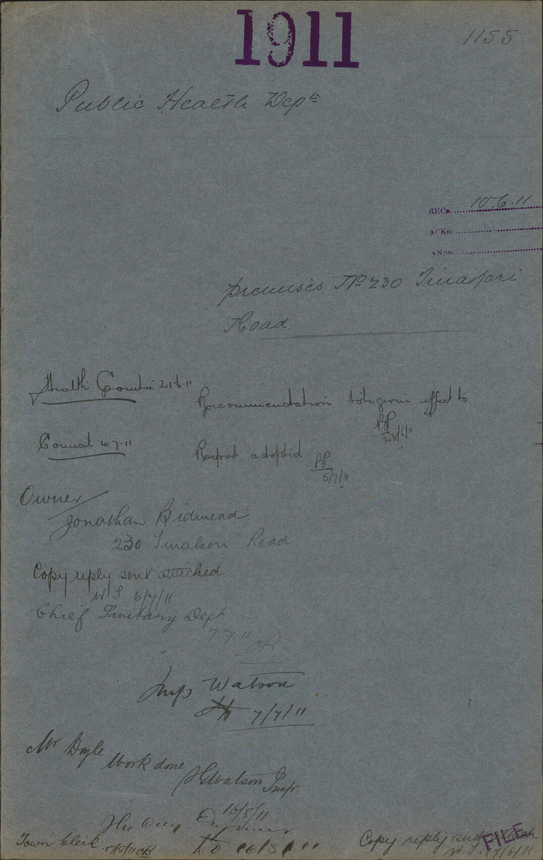 Premises, 230 Tinakori Road - Public Health Department