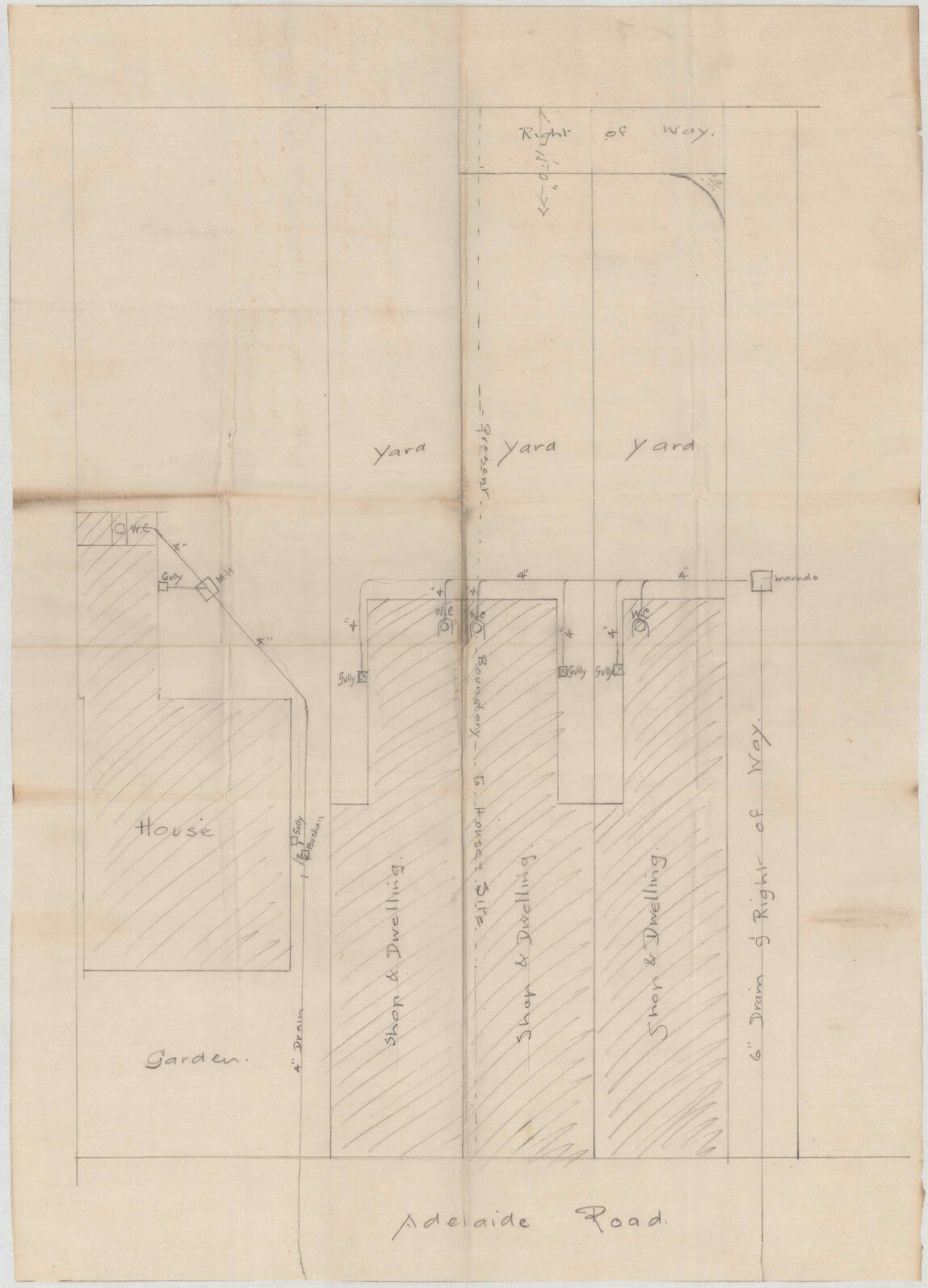 Application for right of way at Adelaide Road - W H Quick
