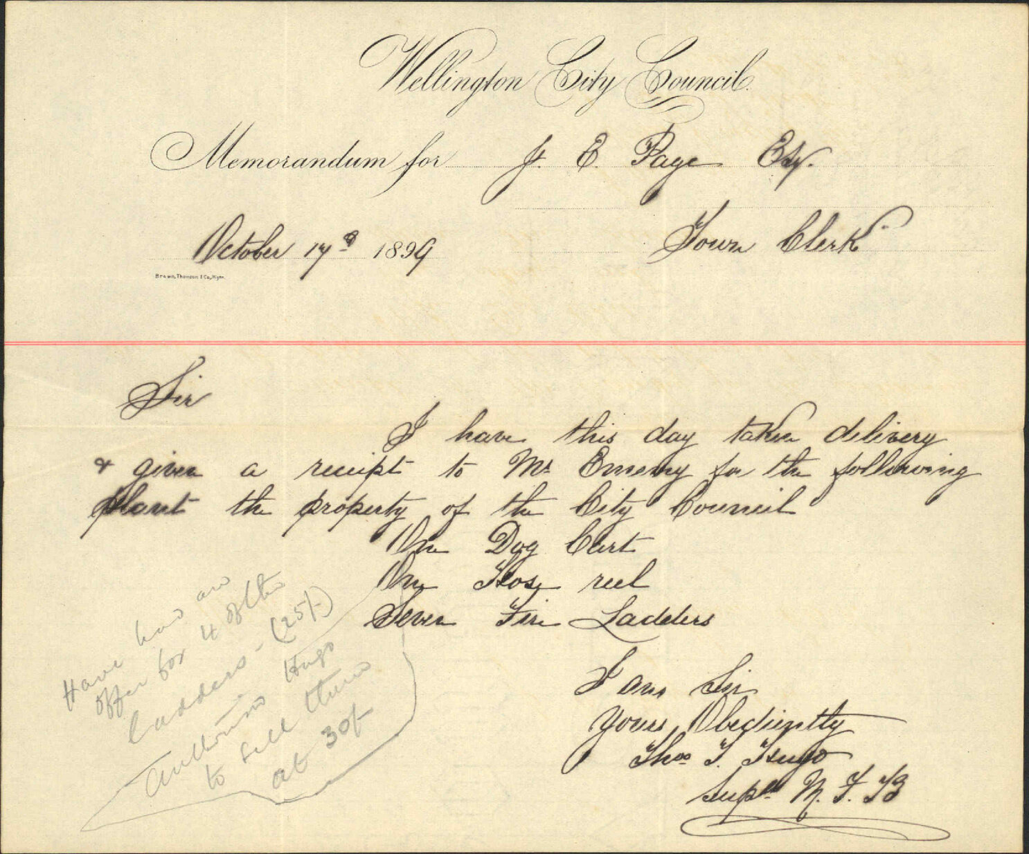 Plant from Sweeny's - Superintendent, Fire Brigade