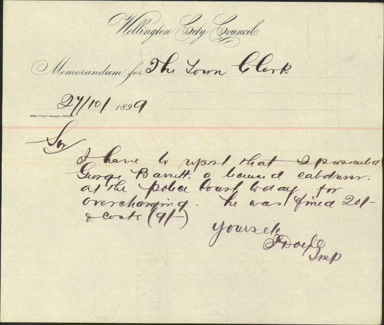 Reporting a prosecution - Inspector of Nuisances