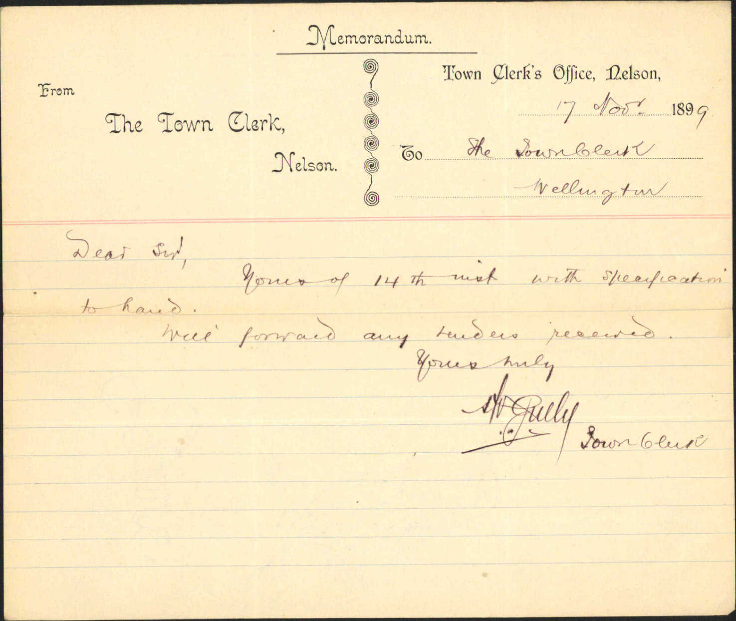 Tender for road metal - Town Clerk, Nelson