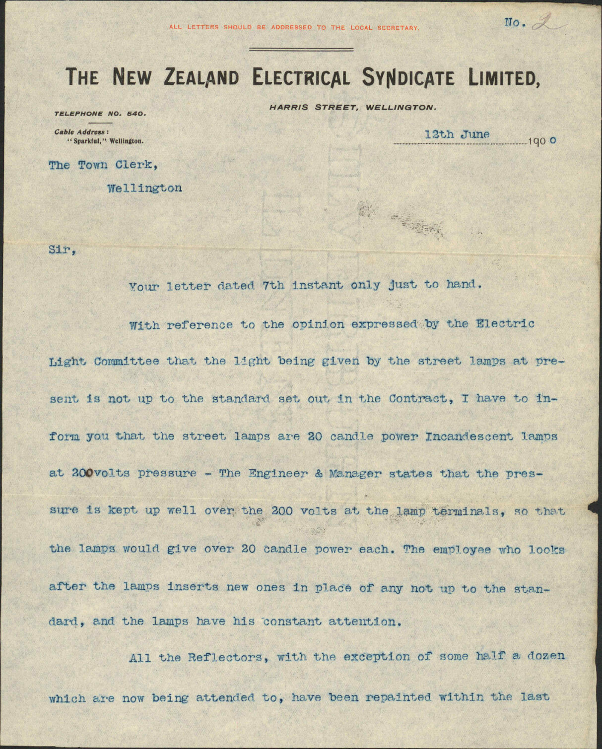 Reply regarding lamps - New Zealand Electrical Syndicate