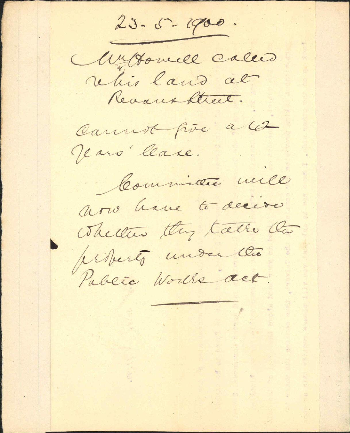 His property at Revans Street - T Howell