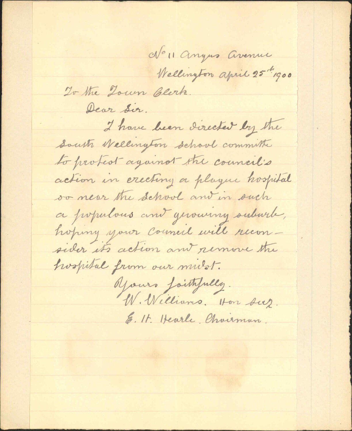 Plague Hospital - South Wellington School Committee