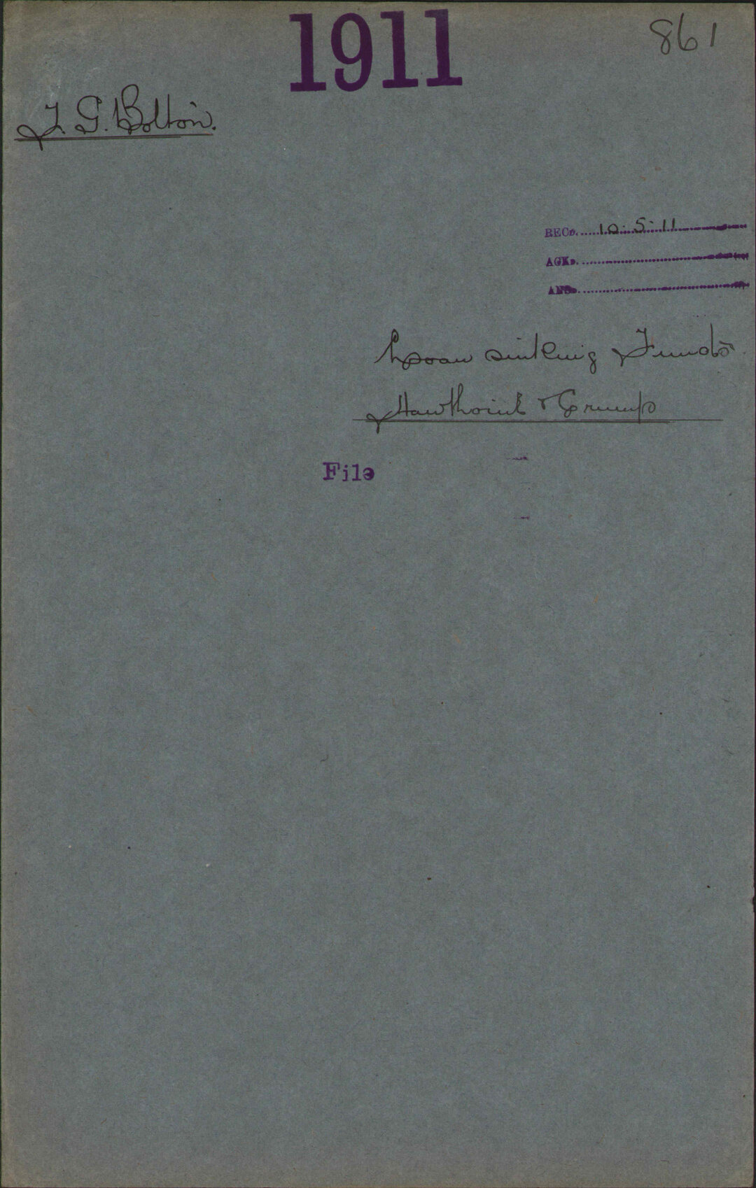 Sinking Funds, Hawthorn and Crump - F G Bolton