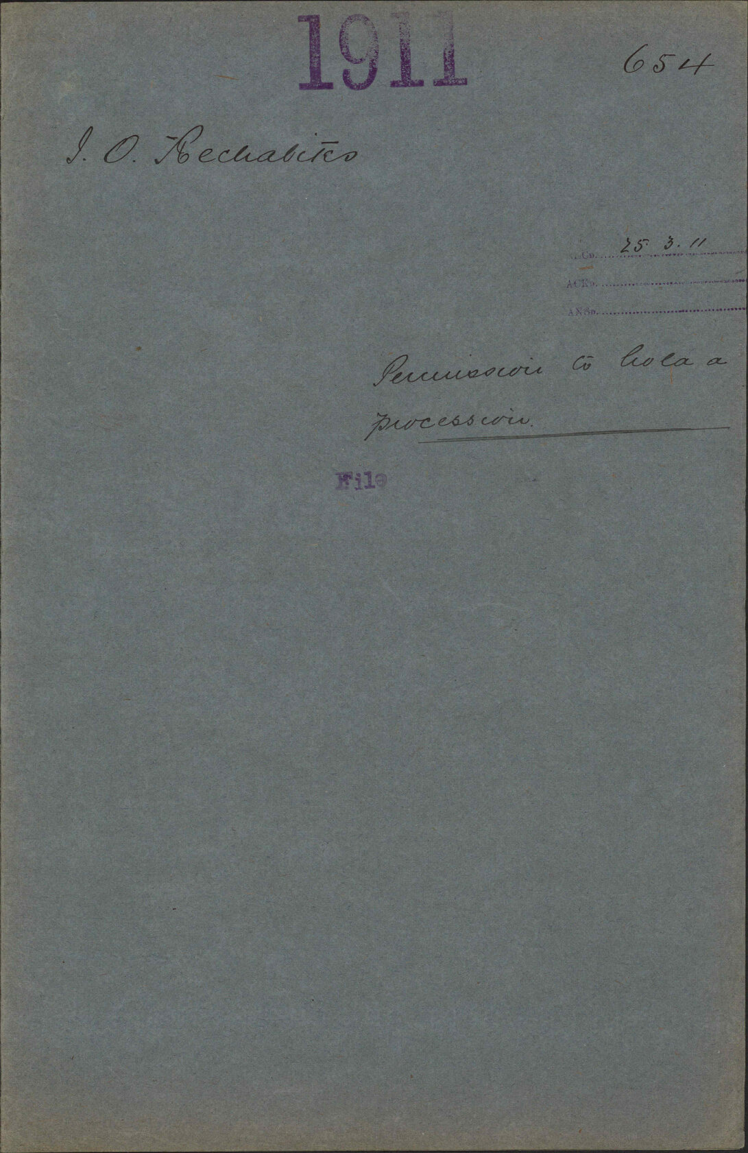 Permission to hold a procession - J O Rechabites