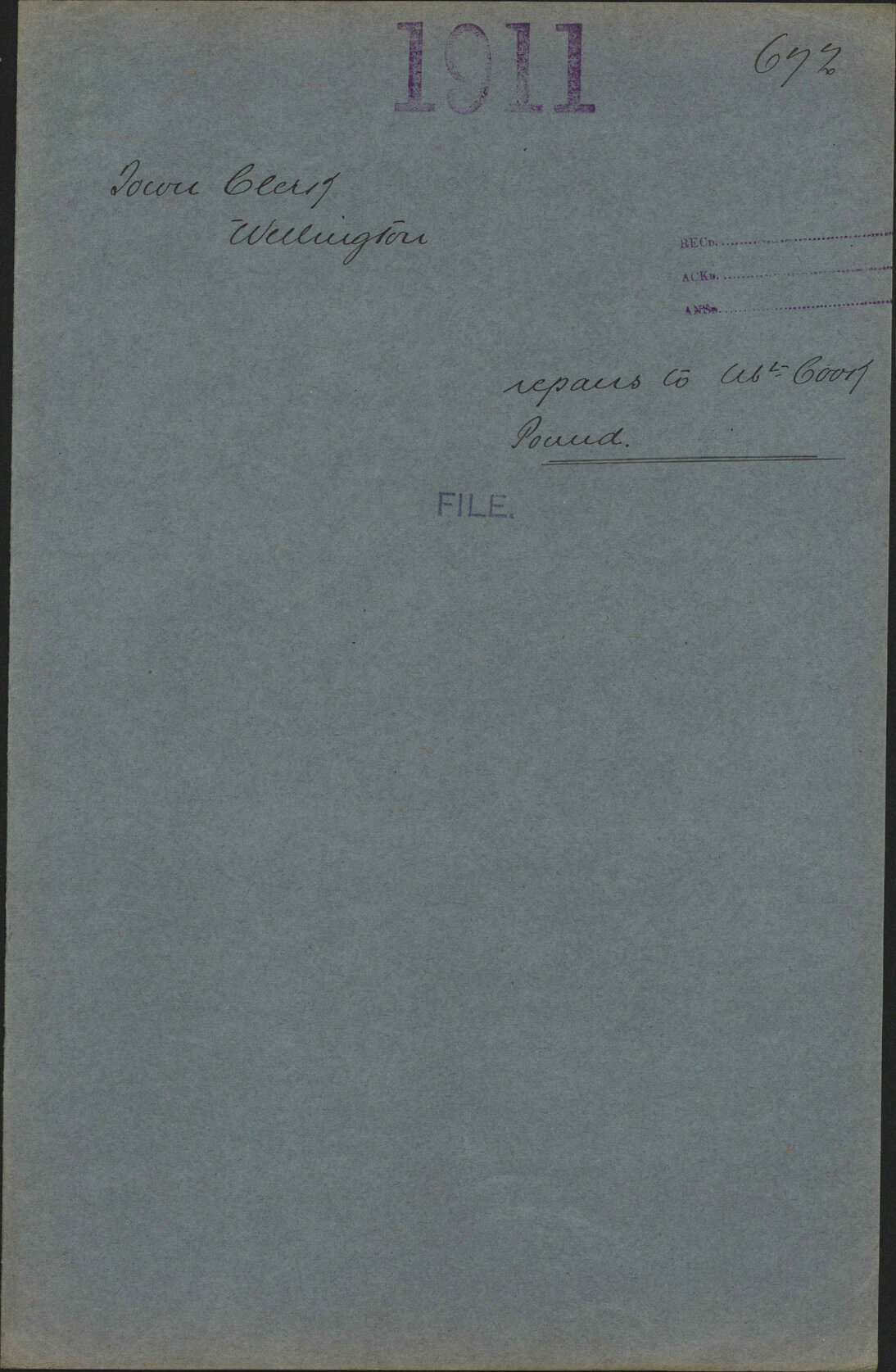 Repairs to Mt Cook Pound - Town Clerk, Wellington