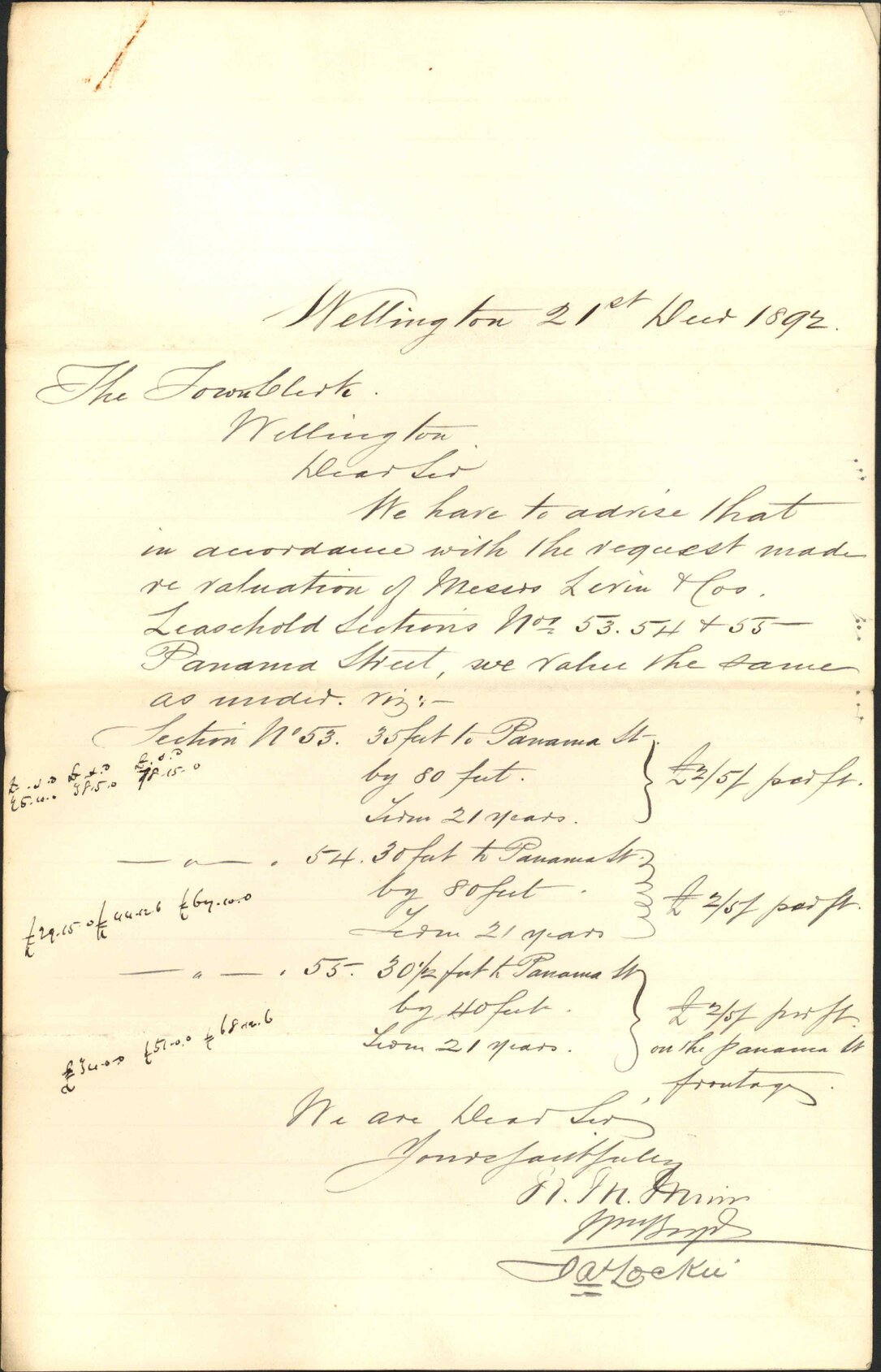 Agreement with Mrs Thornton - J M Richardson