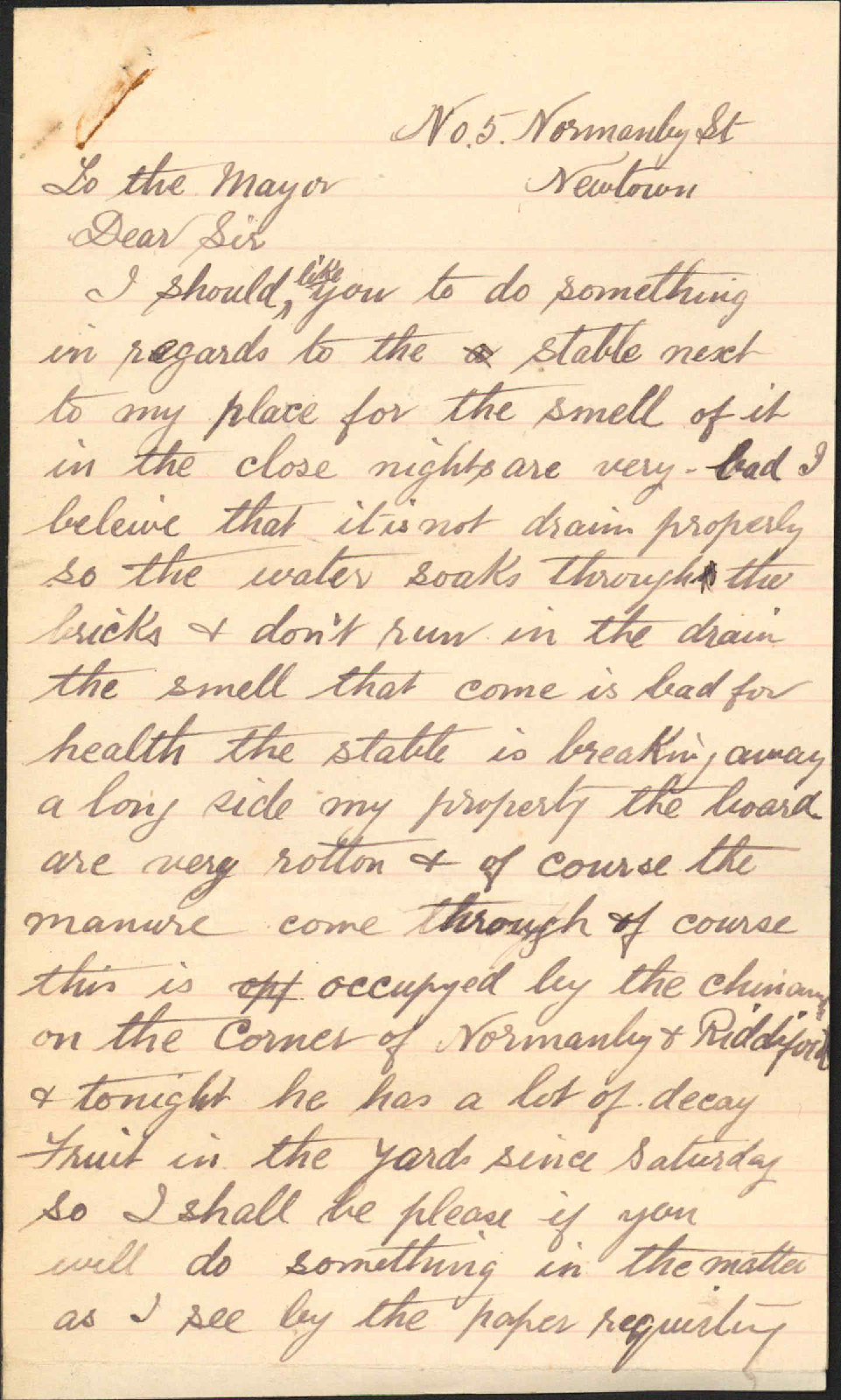 Complaint regarding nuisances - A Collyer and another