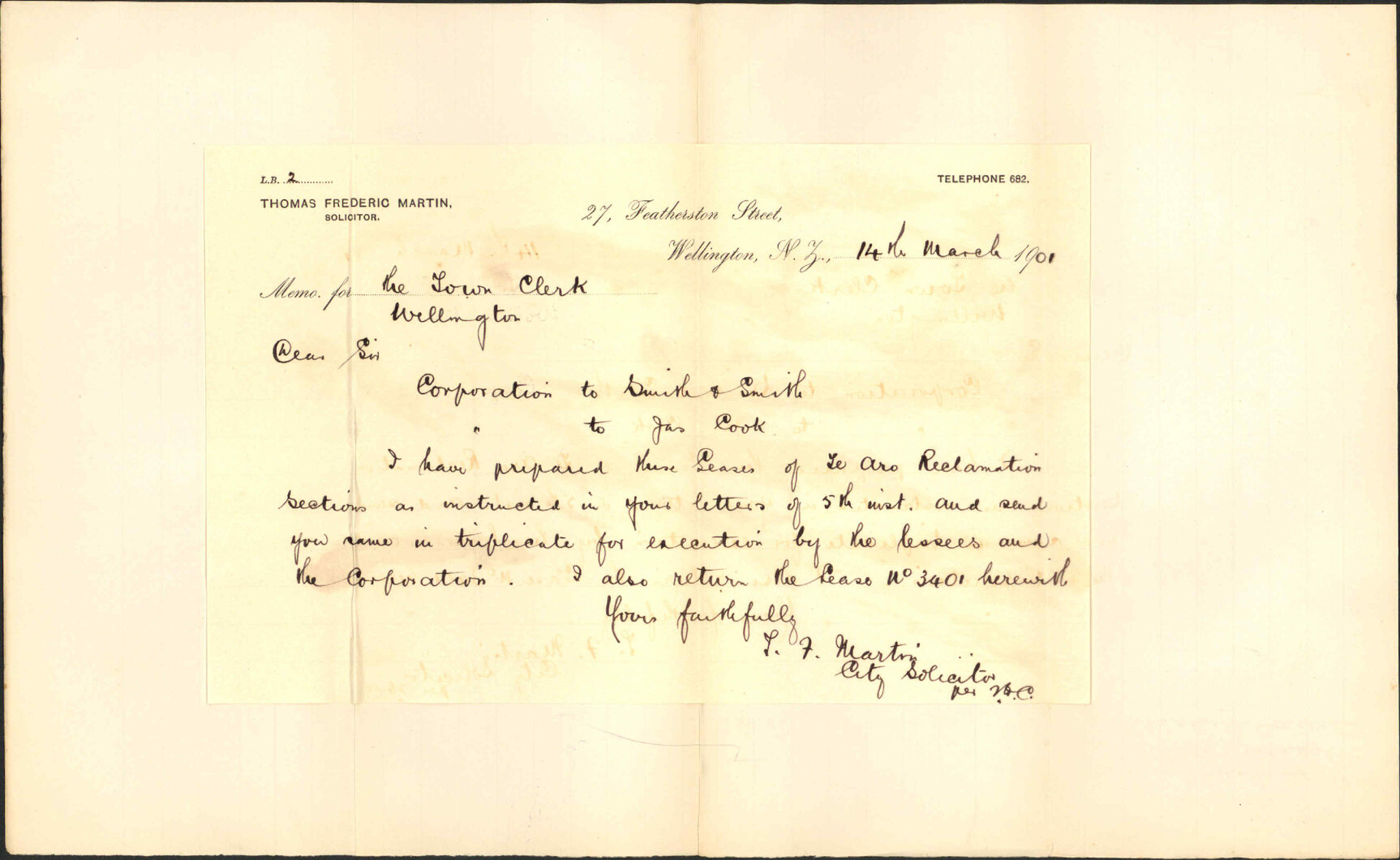 Lease for execution - City Solicitor