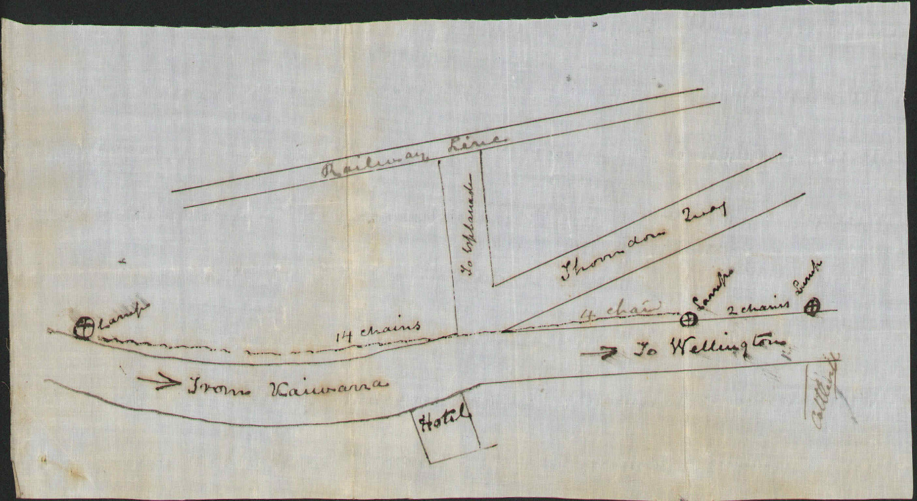 Asking Council to erect a lamp at north end of Tinakori Road - Town Clerk, Onslow