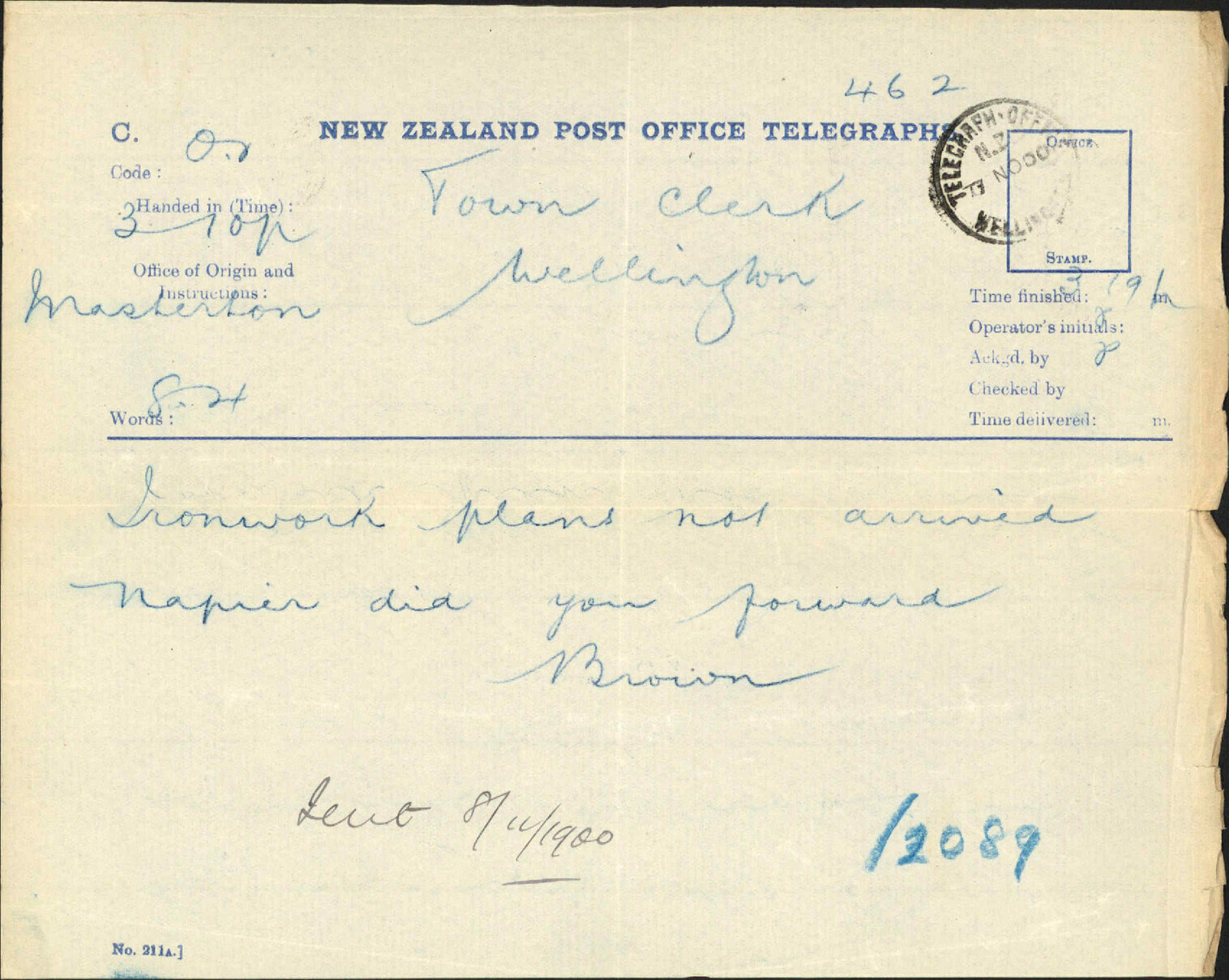 Specifications for waterworks plant - Town Clerk, Masterton