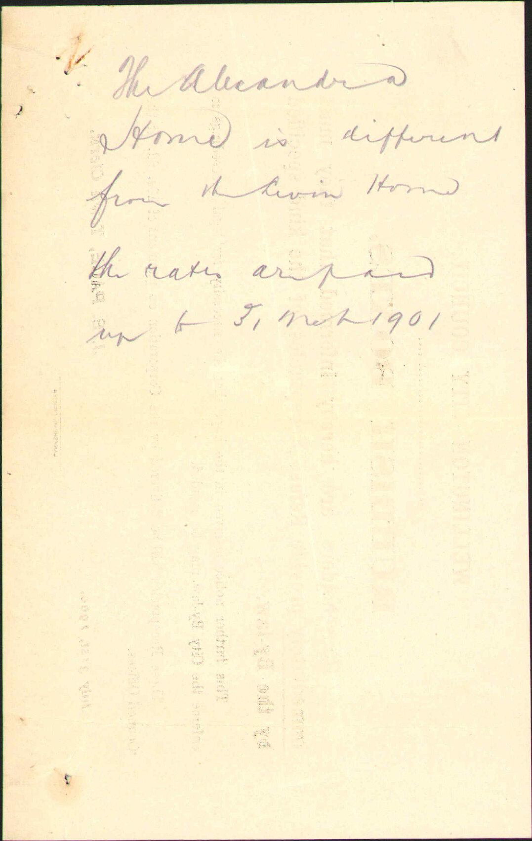 Rates, Levin home - Mrs Izard