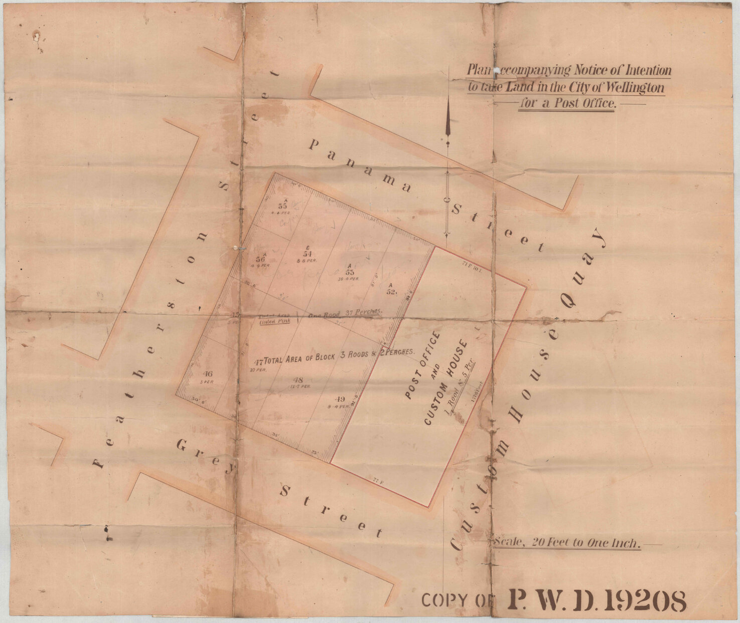 Notice of intention to take land - Public Works Department