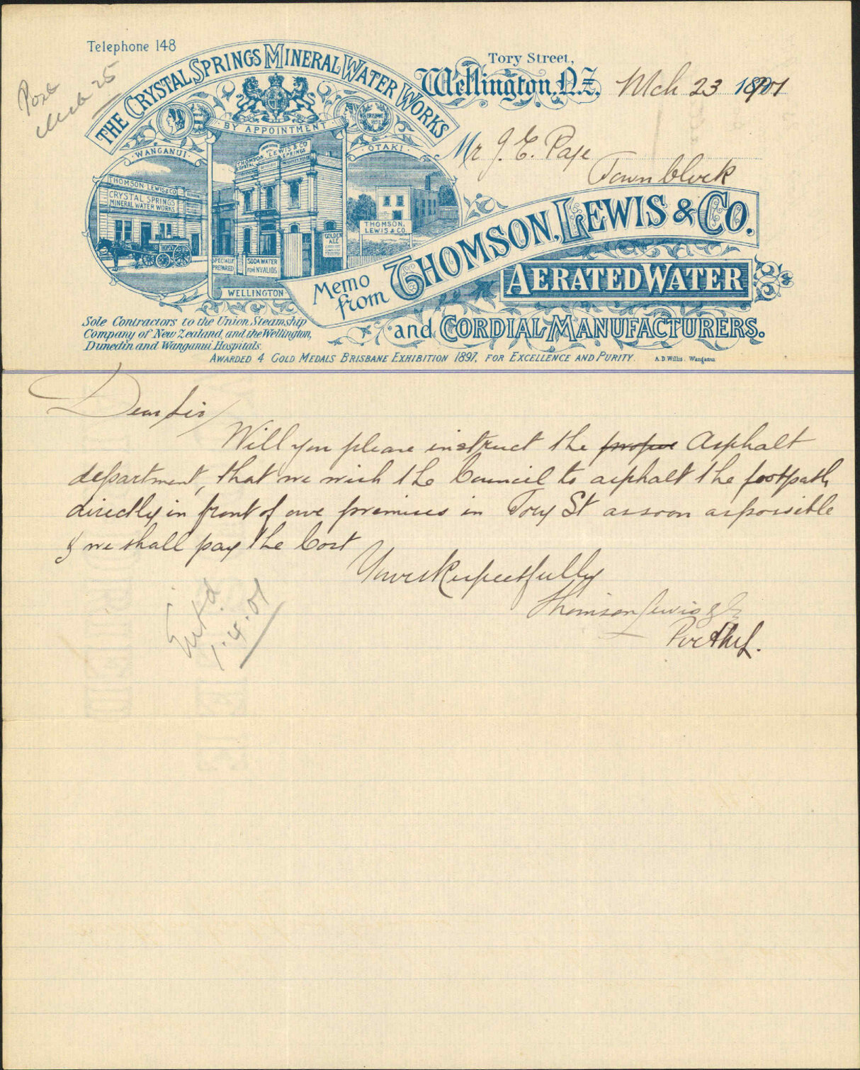 Asking for asphalting - Thompson, Lewis and Co