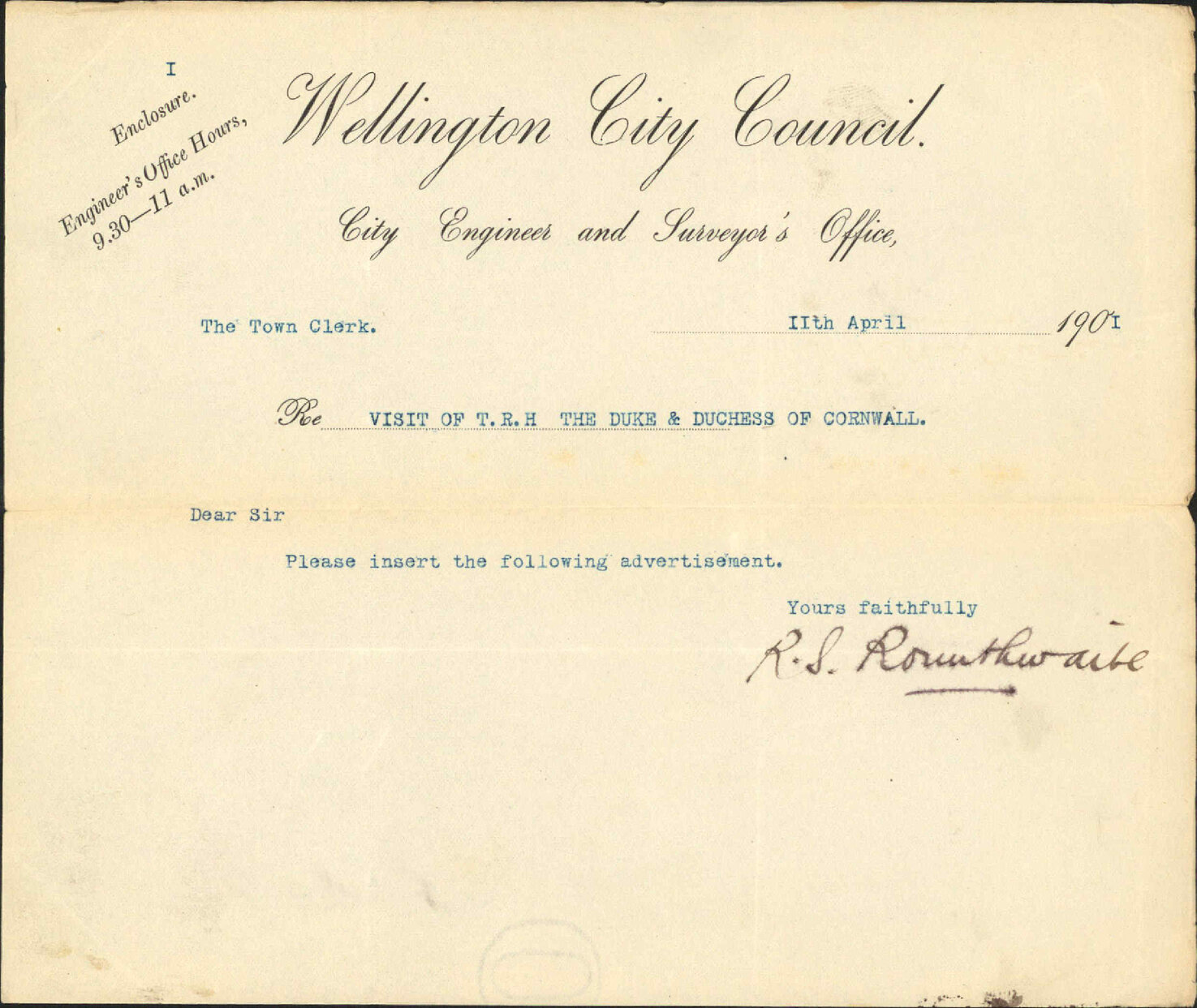 Advertisement regarding balconies and verandahs - City Engineer