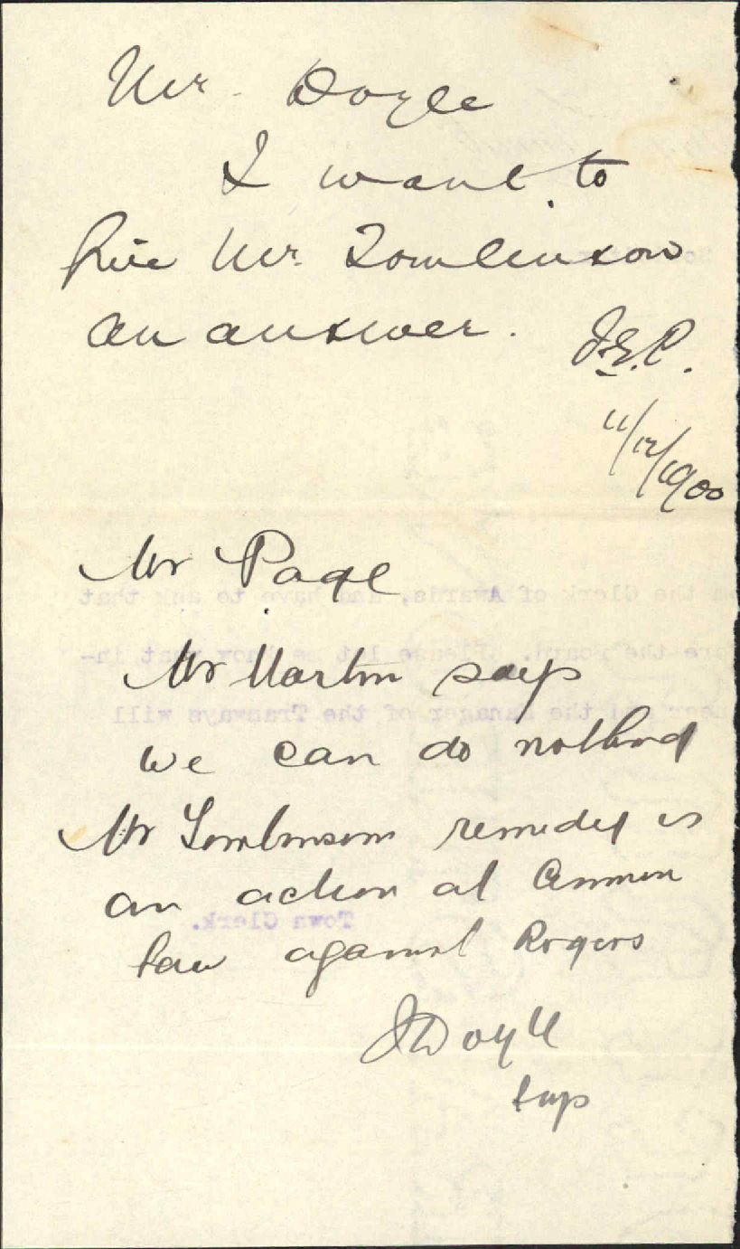 Complaint regarding dog next door - F E Tomlinson