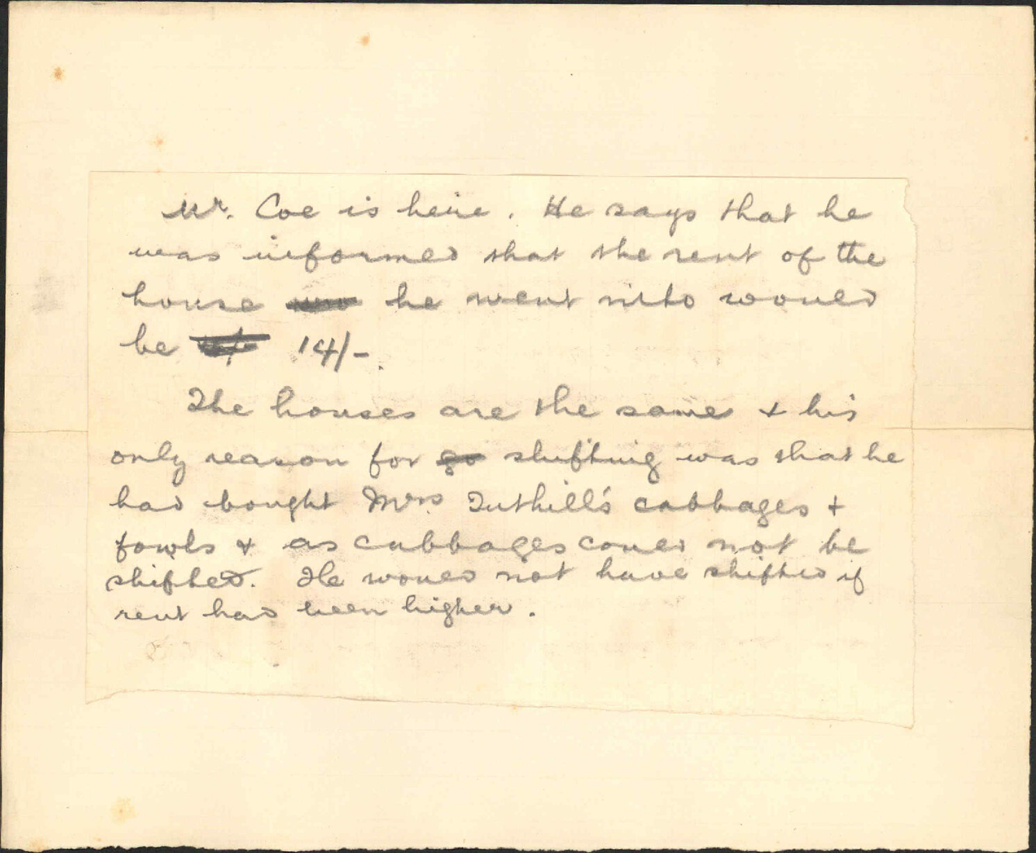 His cottage at Riddiford Street - T L Coe