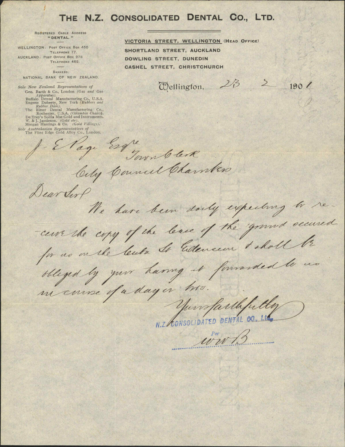 Lease of their section of land - New Zealand Consolidated Dental Company
