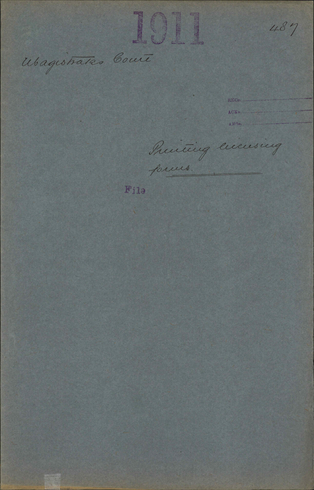 Printing licensing forms - Magistrates Court