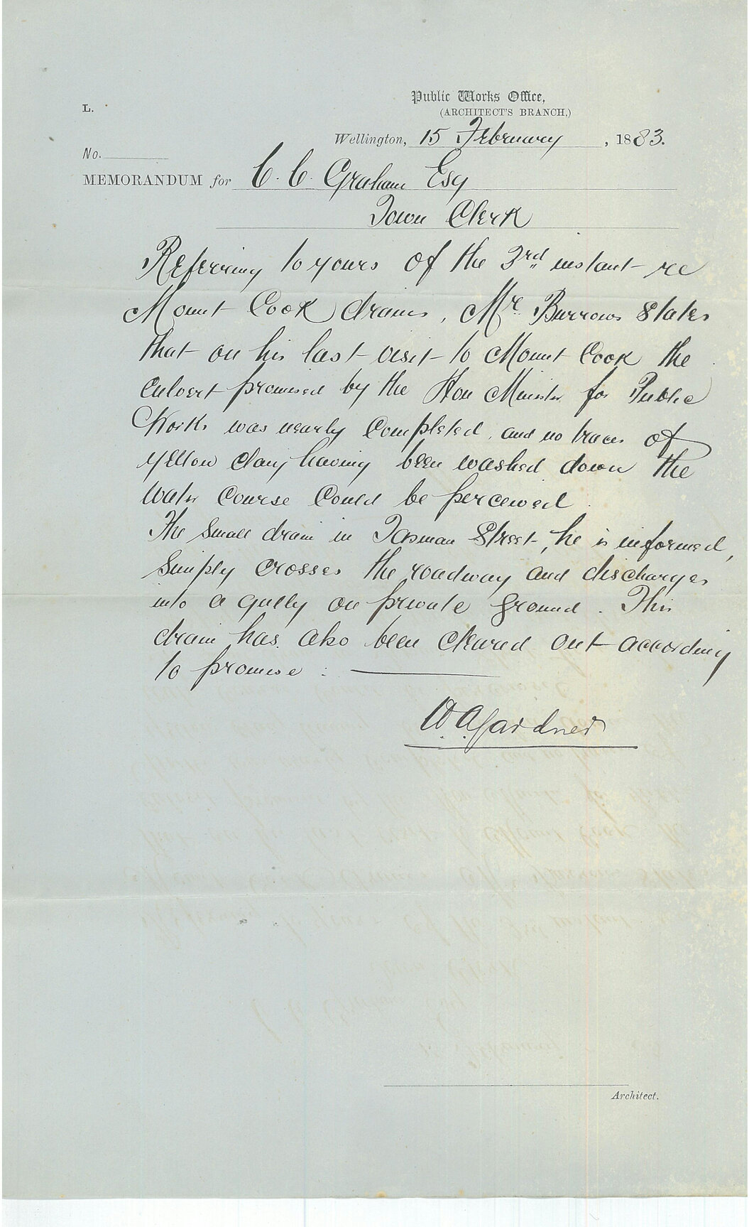 Debris from Mount Cook prison in the city drains - Colonial Architect