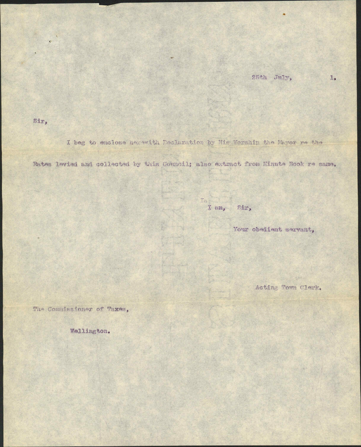 Annual subsidy - Commissioner of Taxes