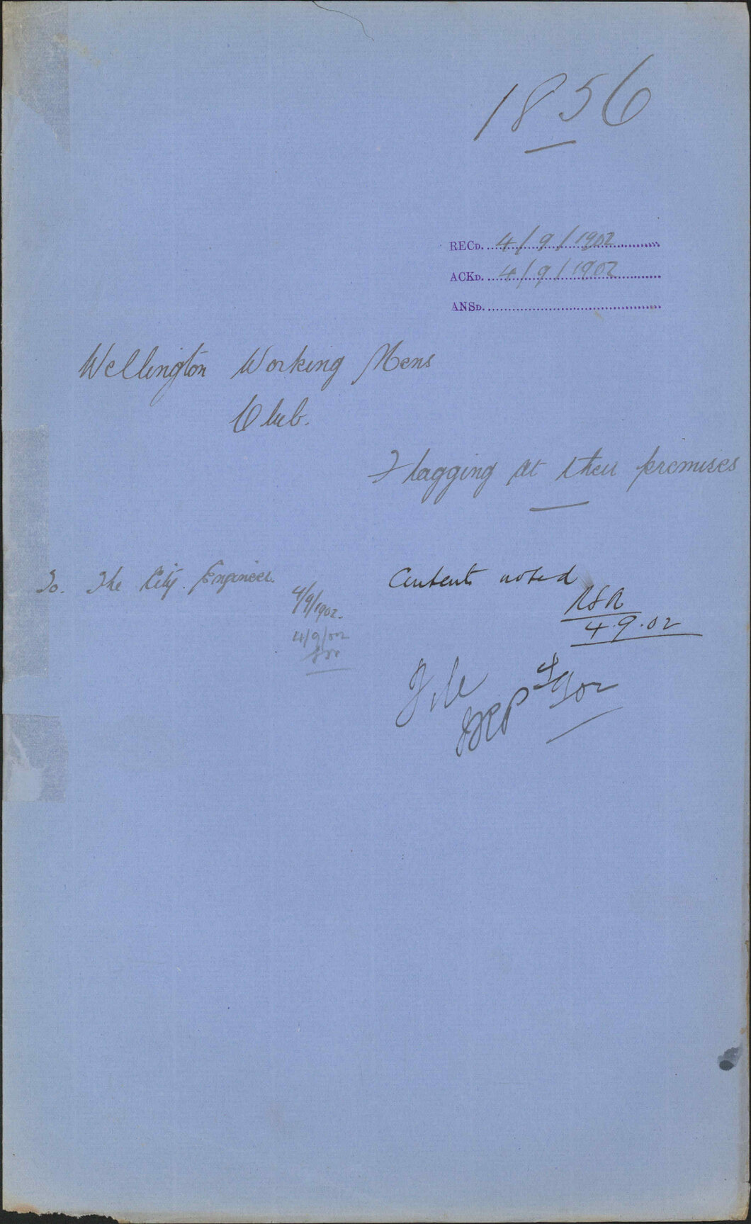 From the Wellington Working Men's Club to the Town Clerk: Flagging