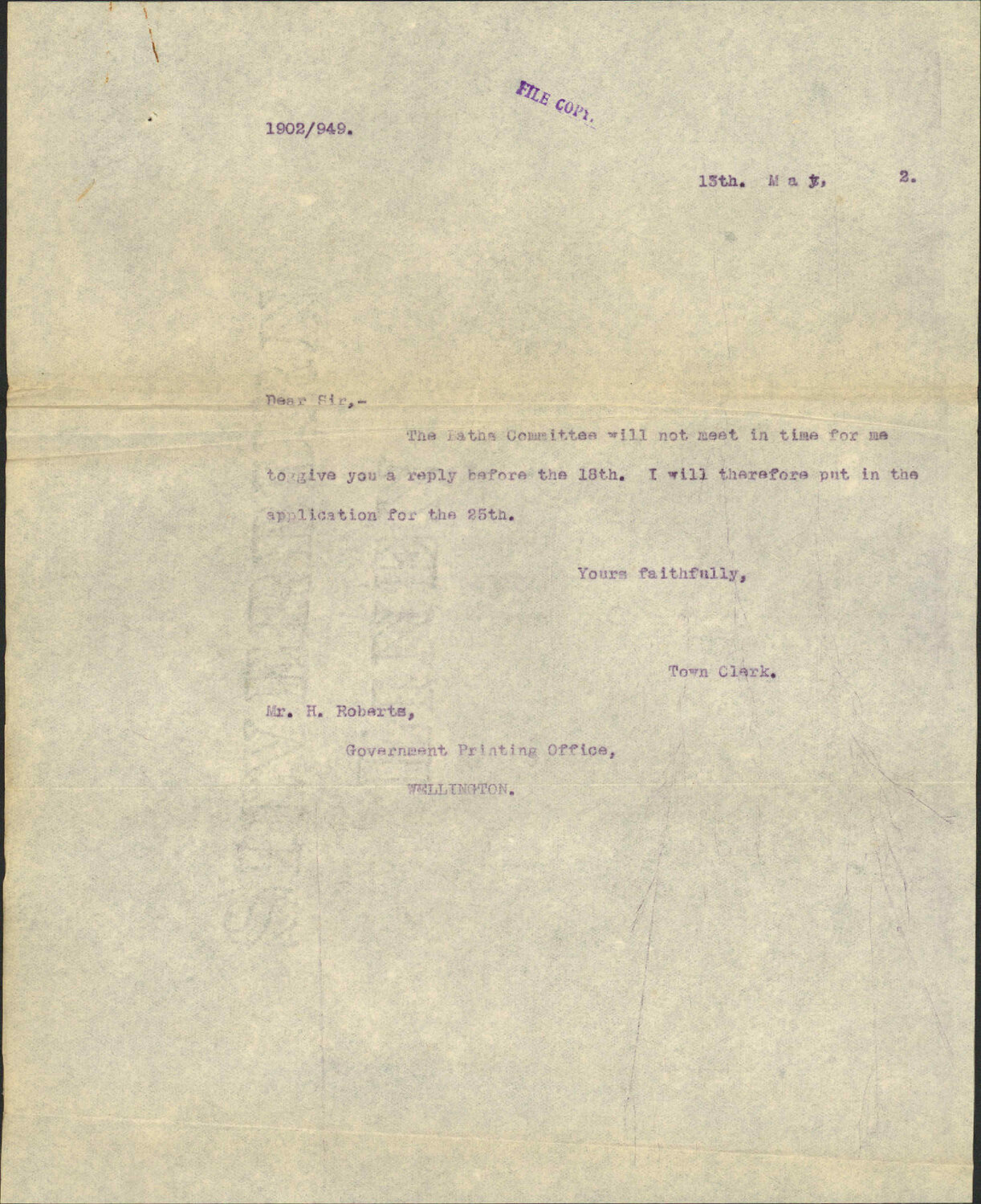 Application for use of Te Aro Baths by the Christian Catholic Church