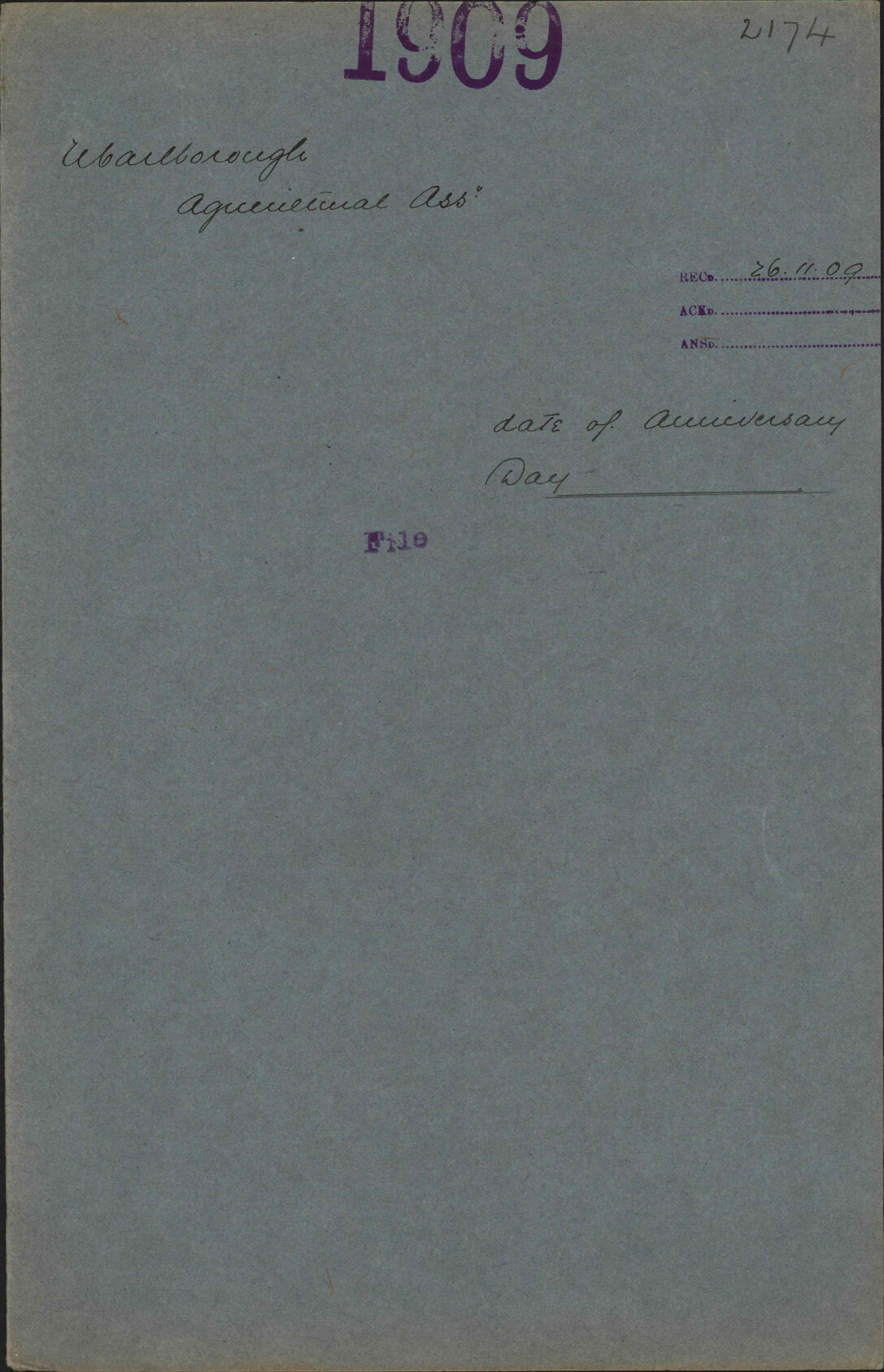Date of Anniversary Day - Marlborough Agricultural Association