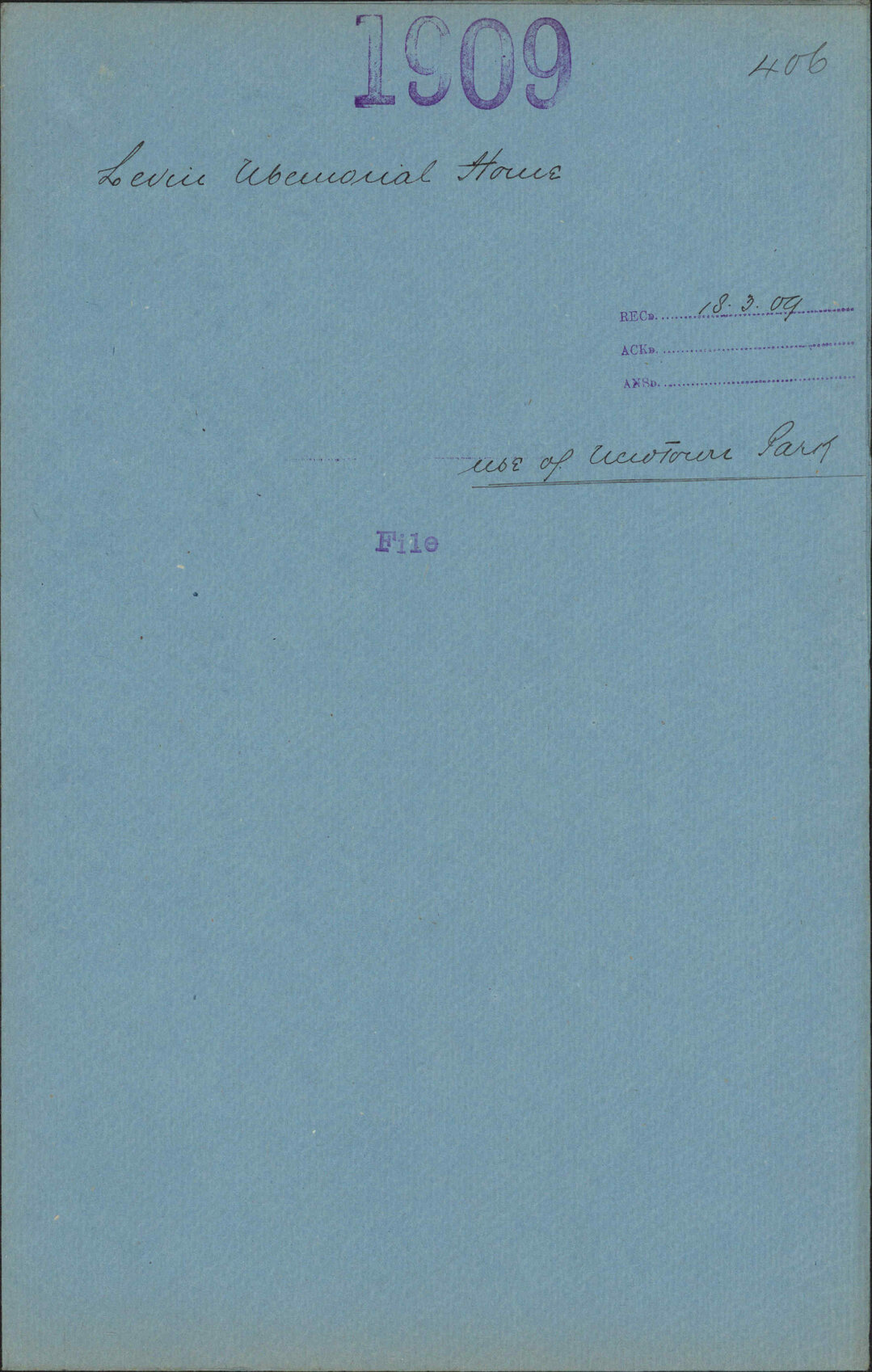 Use of Newtown Park - Levin Memorial Home