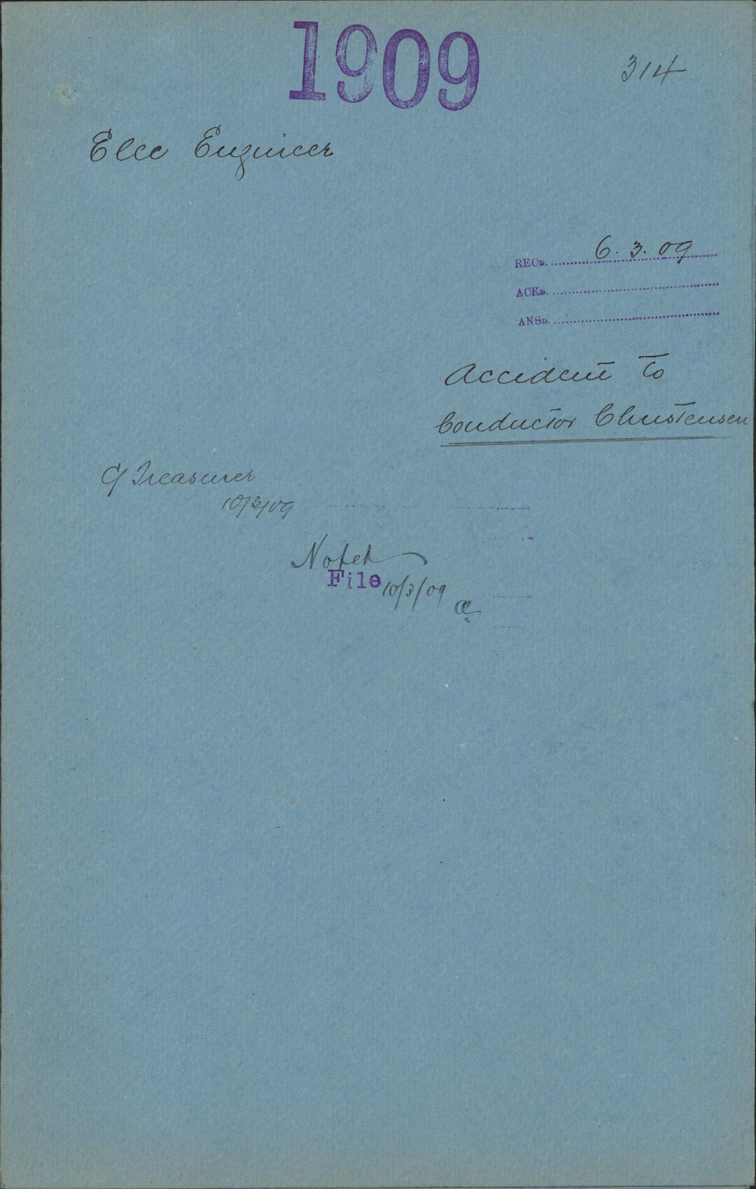 Accident to Conductor Christensen - Electrical Engineer