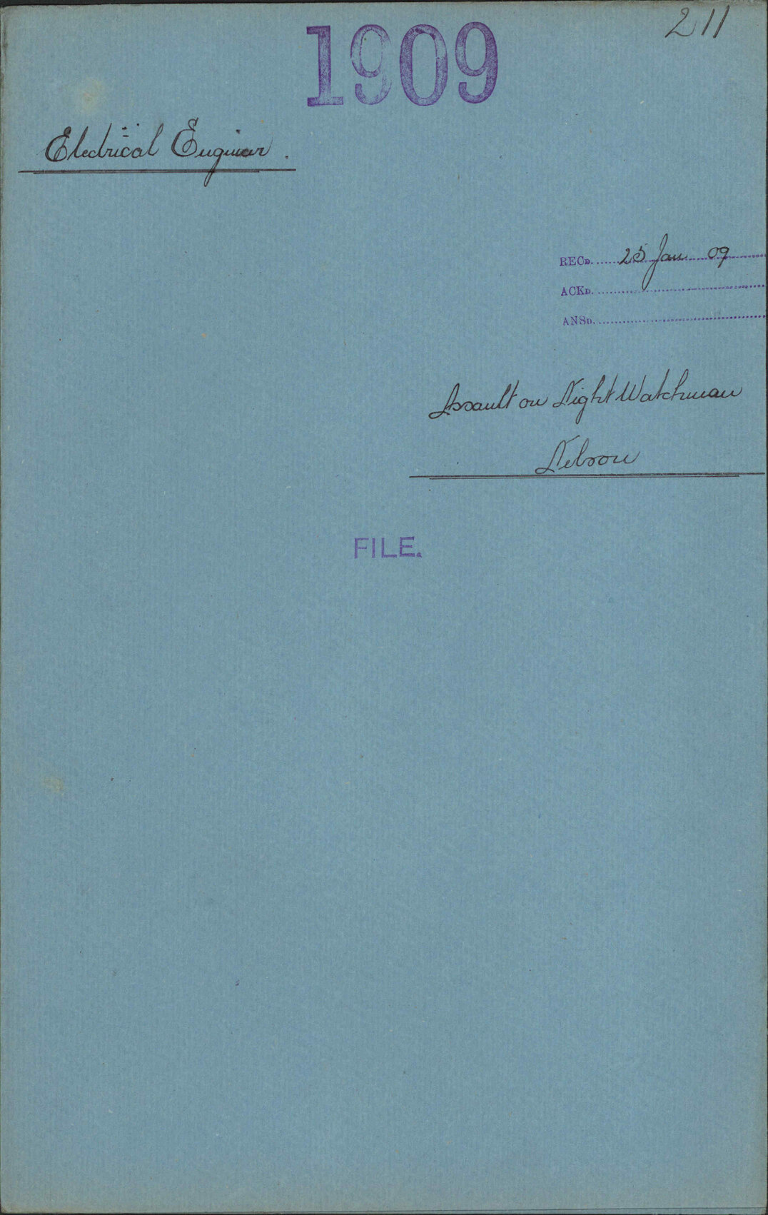 Assault on Night Watchman, Melrose - Electrical Engineer