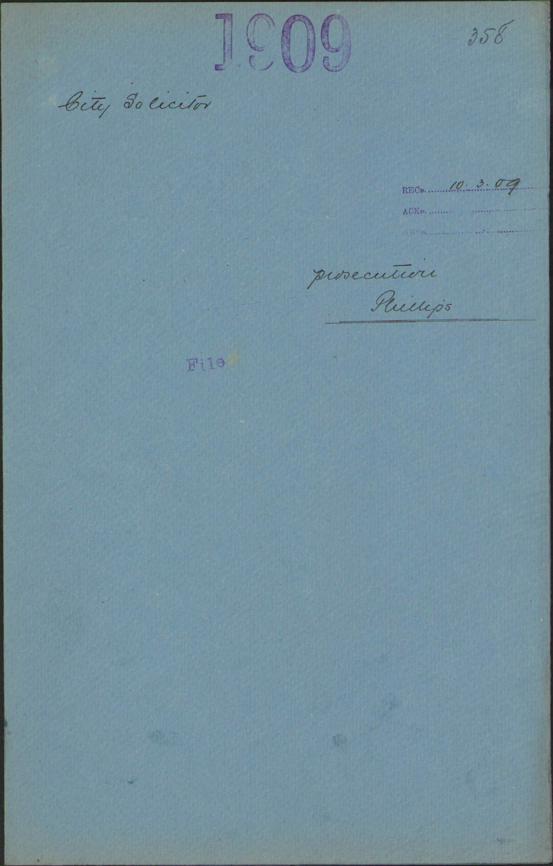 Prosecution, Phillips - Chief Solicitor