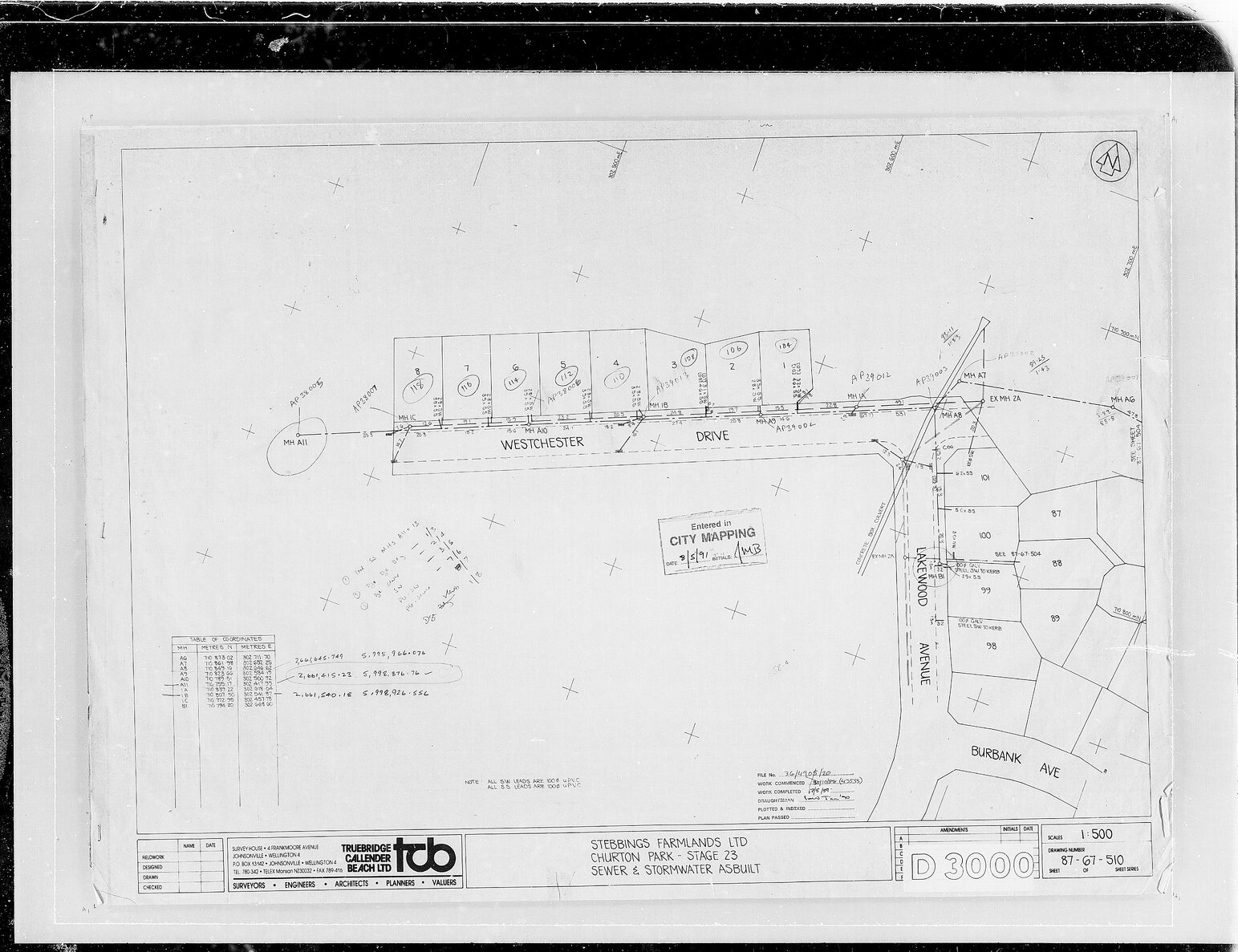 Westchester Drive, Lakewood Avenue