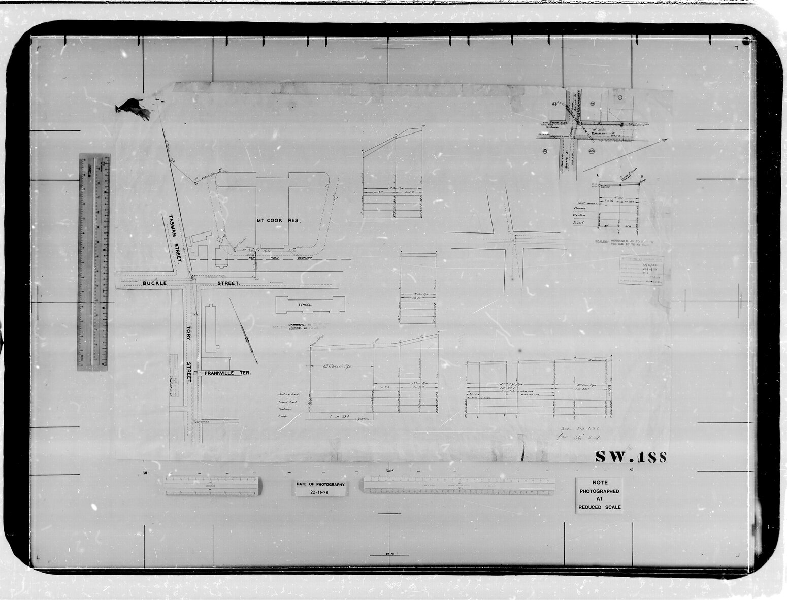 Technical School Site, Mount Cook Reserve: C225 Tasman Street, Buckle Street, 12 inch concrete pipe