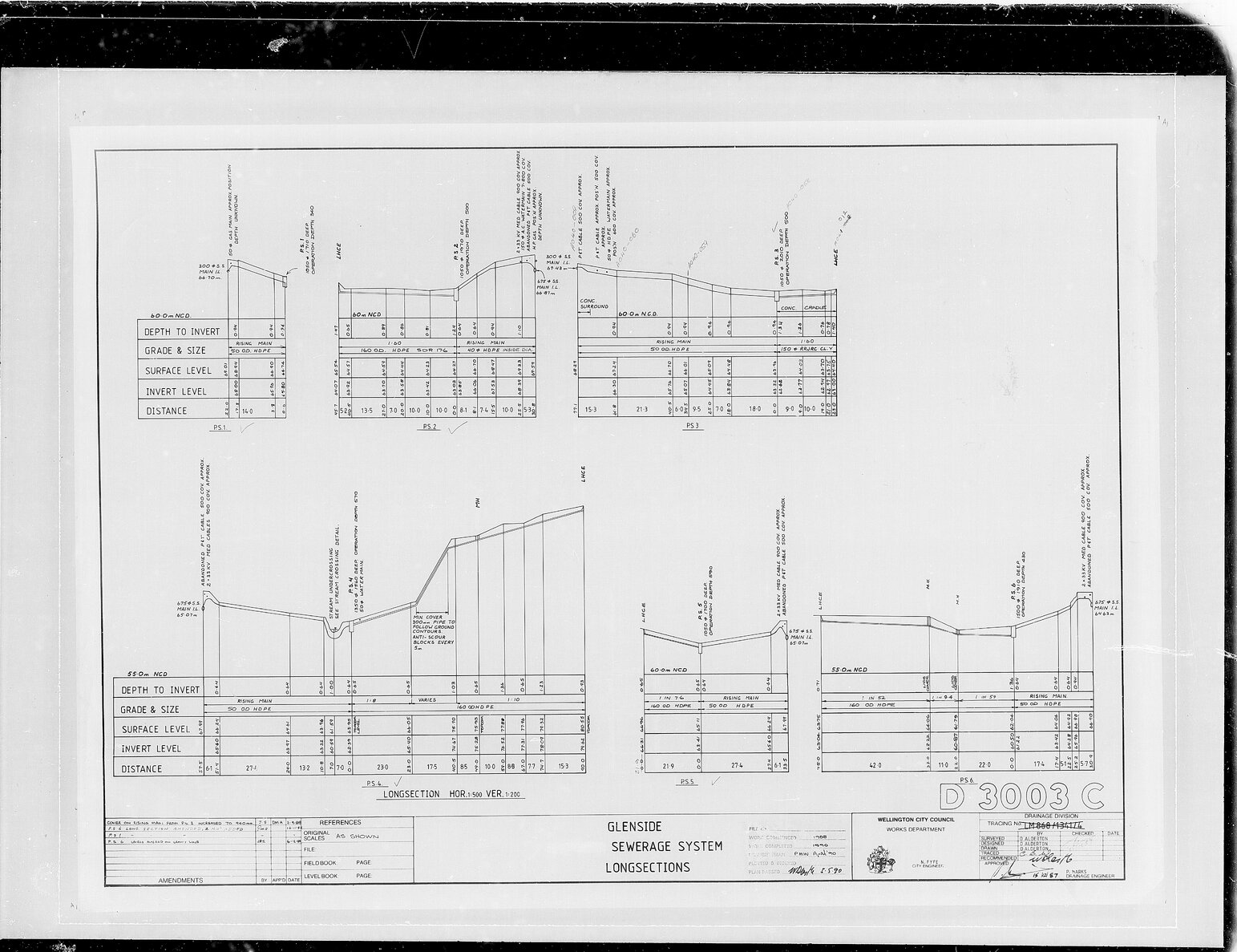 Glenside, proposed sewerage system Middleton Road gravity main