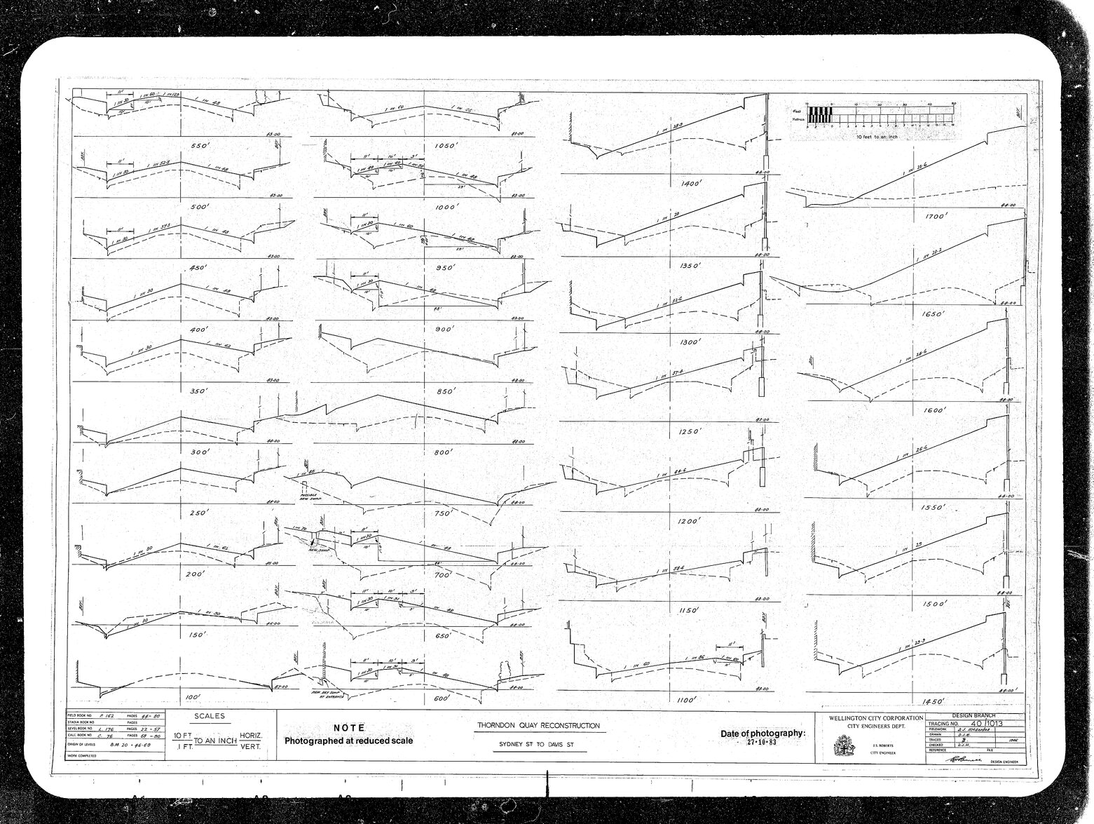 Thorndon Quay, Sydney Street to Davis Street, Cross Sections, Drawing 3