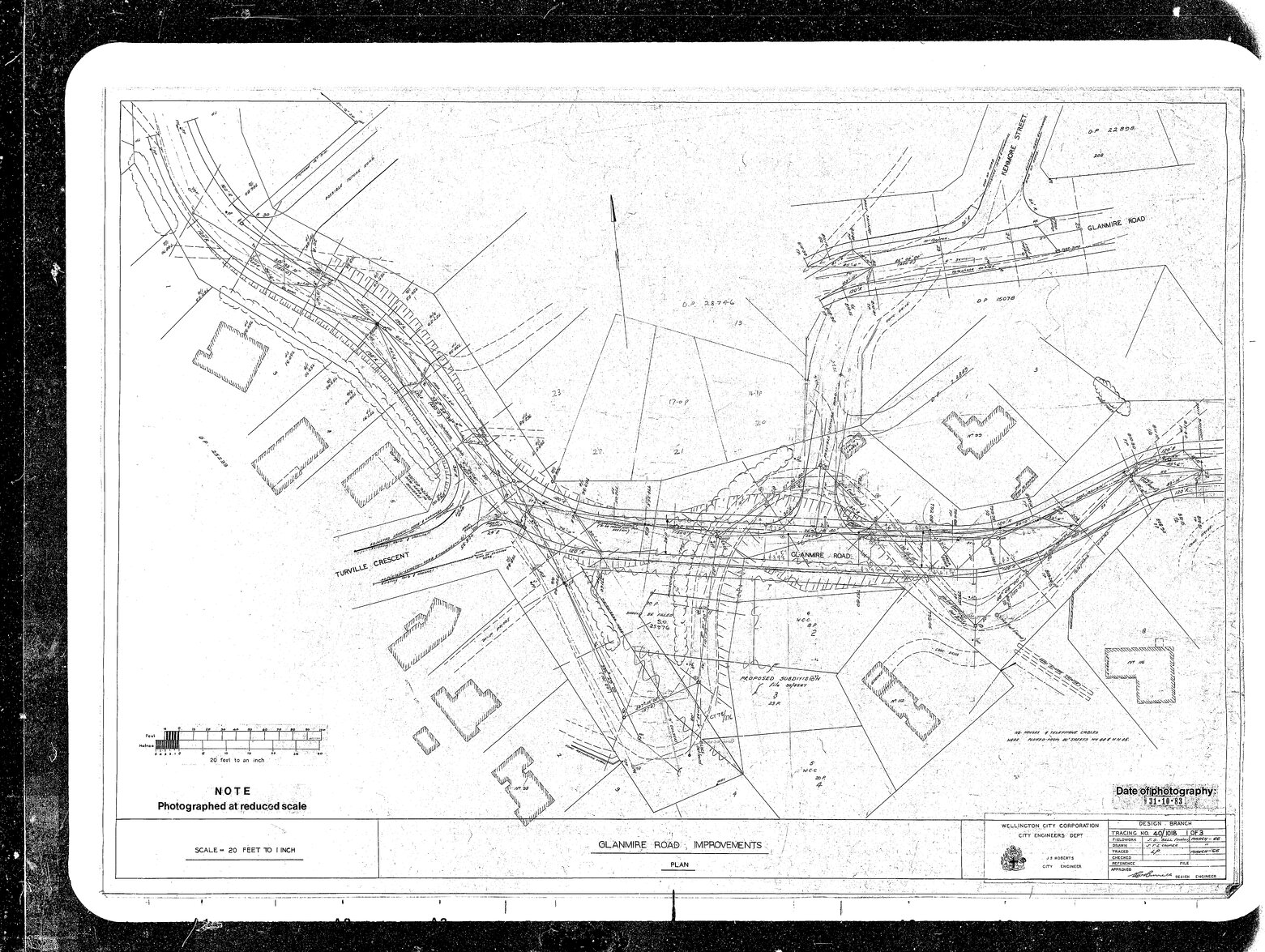 Glanmire Road Improvements, Turville Terrace to Kenmore Street, Plan, Drawing 1