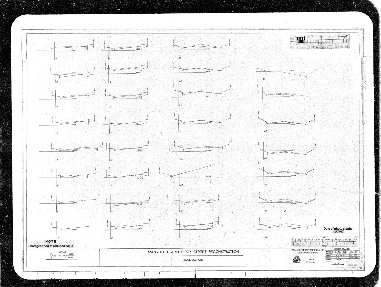Mansfield Street to Roy Street Reconstruction, Plan and Longitudinal Section, Drawing 3