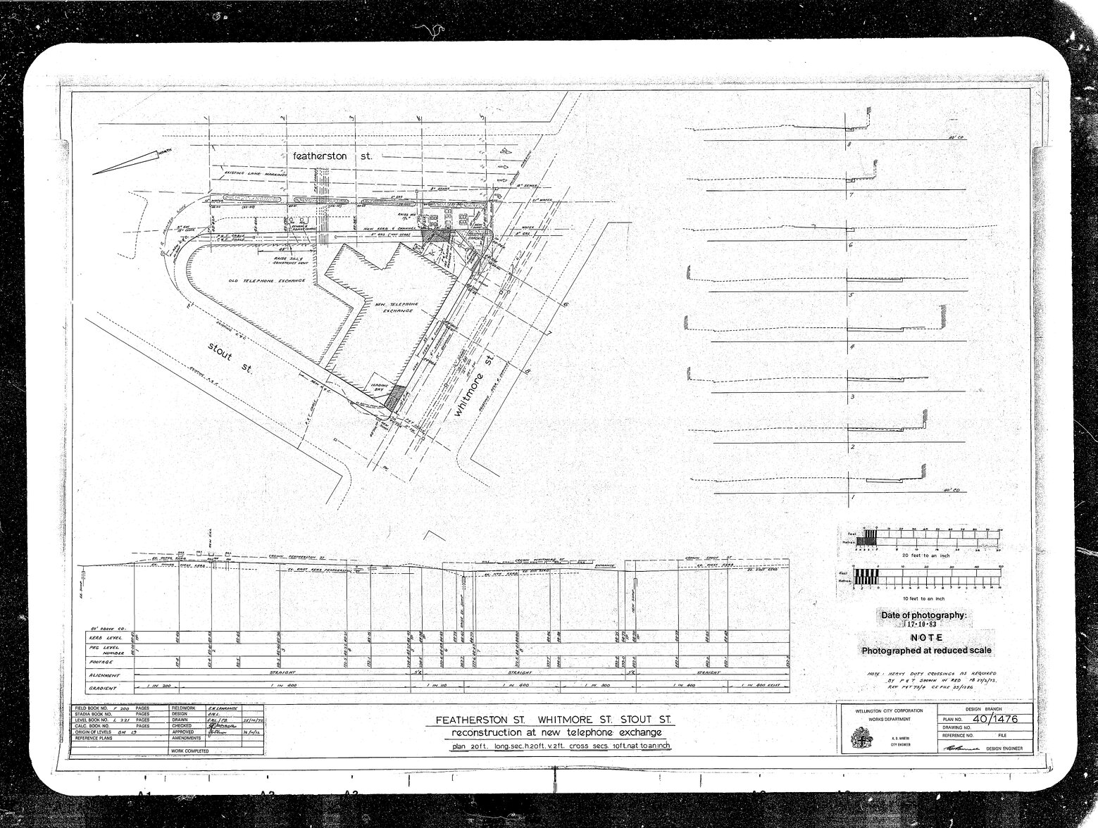 Featherston Street, Whitmore Street, Stout Street, Reconstruction at New Telephone Exchange