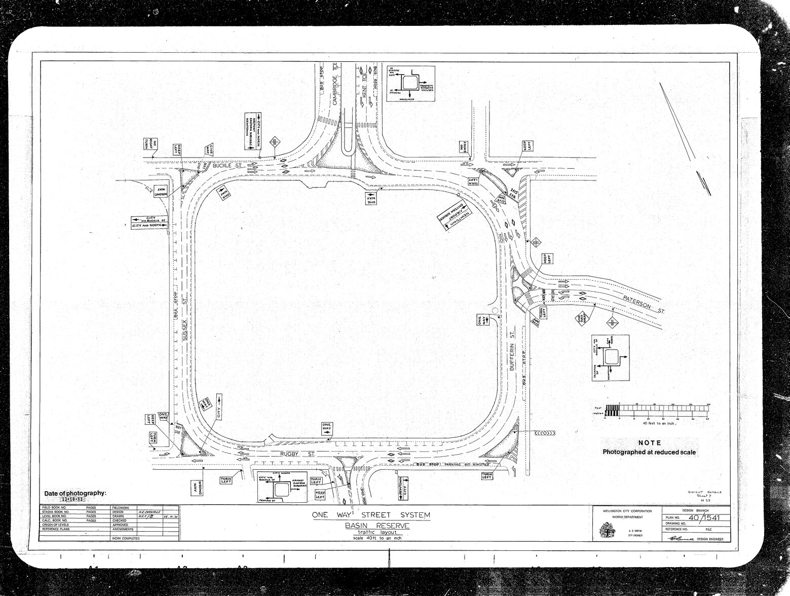 One Way Traffic System, Basin Reserve Traffic Layout