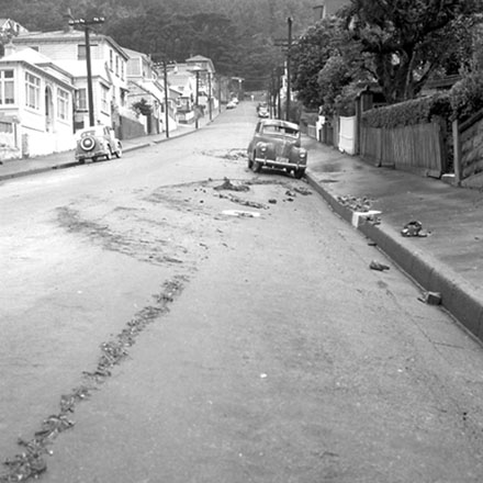 q. Storm damage, Wakefield Street, Blair Street, Majoribanks Street, Mount Victoria