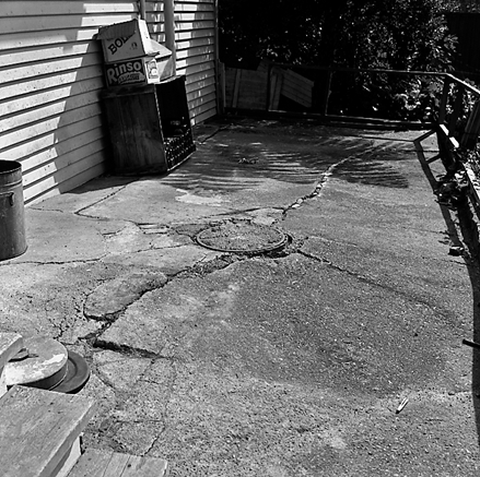 b. damage to concrete path