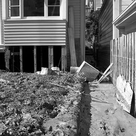 b. Storm damage, Ridgeway subdivision